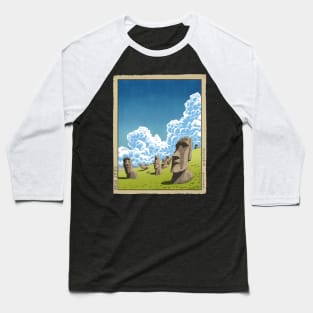 Moai statues Baseball T-Shirt